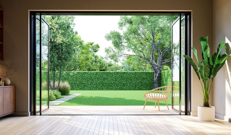 Bi-fold door opening onto patio